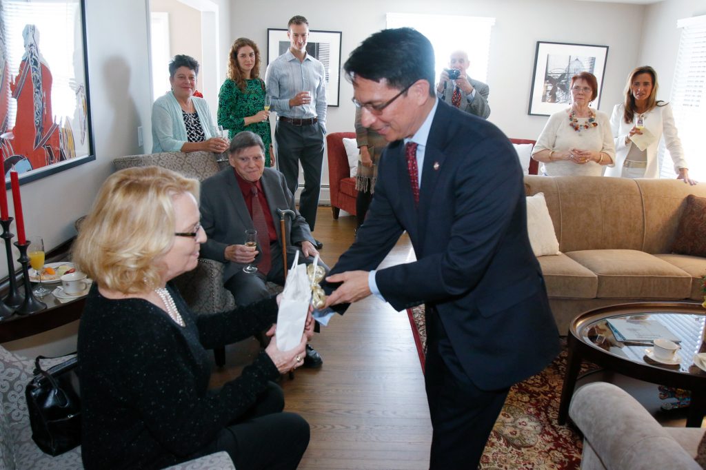 President Sanchez and Kate Skinner. 