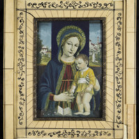 Madonna and Child in Ivory Frame
