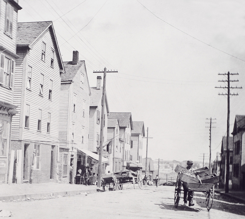 Acorn Street: Man with Pushcart