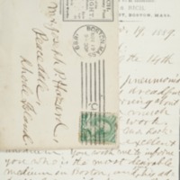 Letter to Joseph Peace Hazard, 1889-11-19