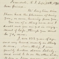 Letter to Henry Bede, 1890-09-20